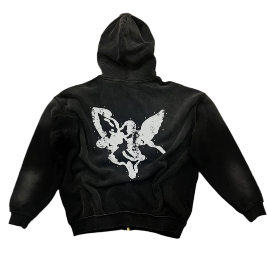 Silent Angels Charcoal Grey (Rhinestone) Hoodie